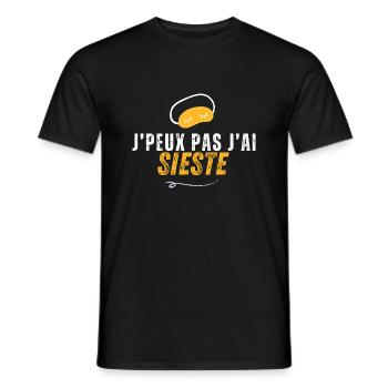 J'peux pas j'ai sieste - T-shirt homme - noir - Devant - AI Model Male 178 light (178cm)