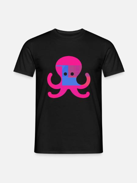 Oktopus - Männer T-Shirt - Schwarz