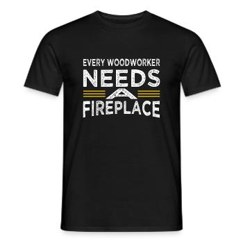 lumberjack forestry apprentice woodworker - Männer T-Shirt - Schwarz - Vorne - AI Model Male 178 light (178cm)