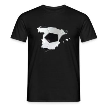 Espagne | Vrai football | Carte - T-shirt homme - noir - Devant - AI Model Male 178 light (178cm)