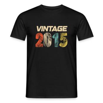 Vintage 2015 Retro - Best-seller - T-shirt homme - noir - Devant - AI Model Male 178 light (178cm)