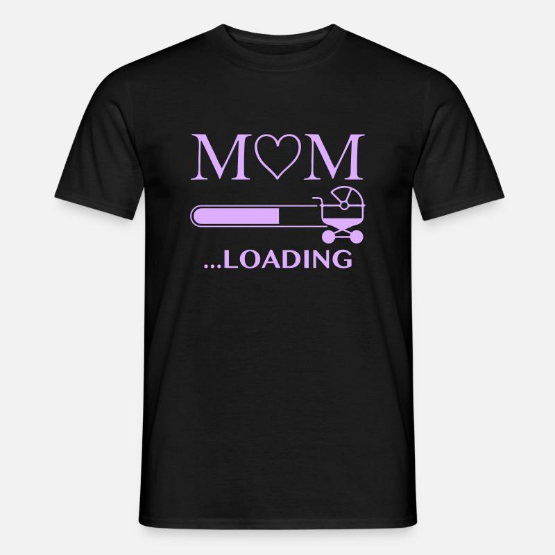 mom loading - Männer T-Shirt - Schwarz