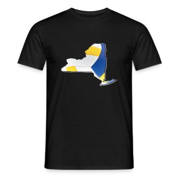 New York (United States) | real volleyball | Map - Men's T-Shirt - black - Front - AI Model Male 178 light (178cm)