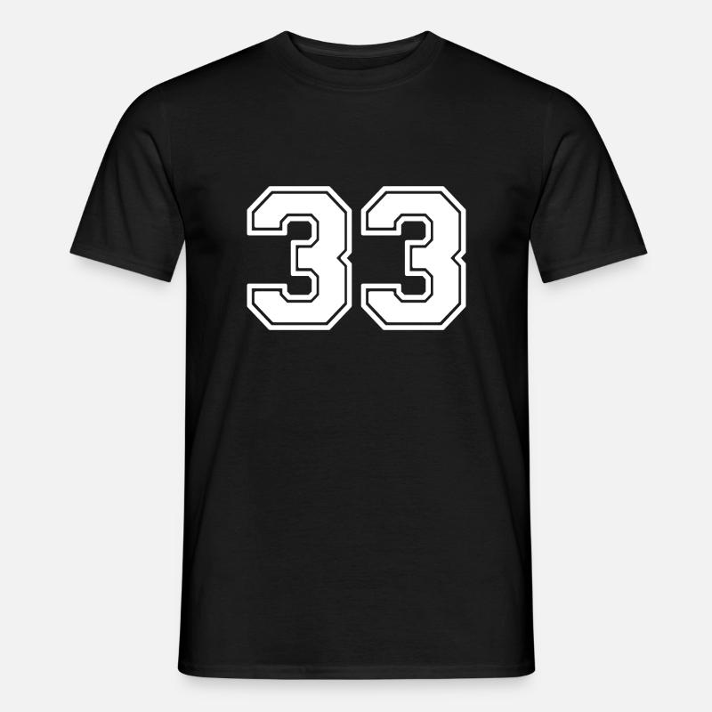 33 - Männer T-Shirt - Schwarz