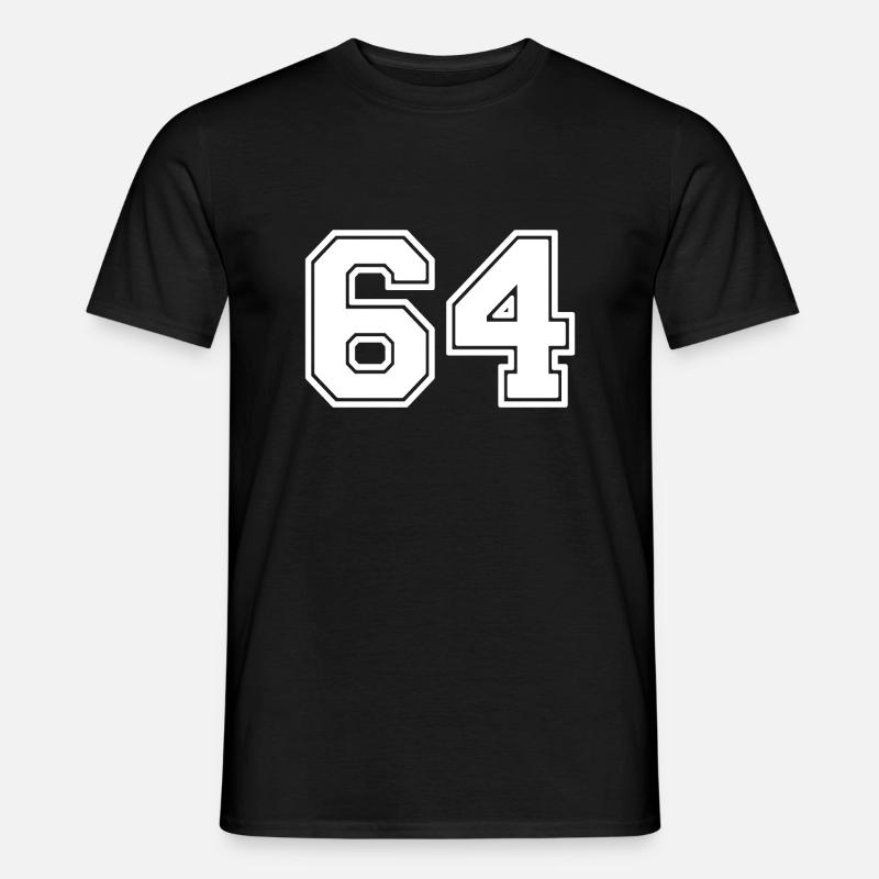 64 - Männer T-Shirt - Schwarz