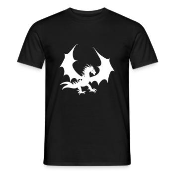 Dragon blanc froid - T-shirt homme - noir - Devant - AI Model Male 178 light (178cm)