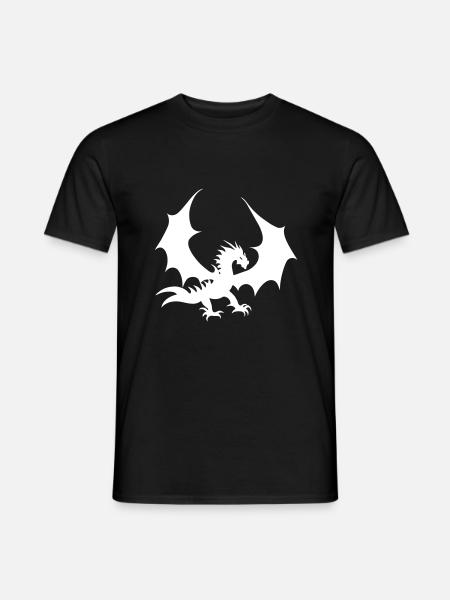 Cool White Dragon - Men's T-Shirt - black