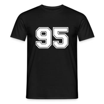95 - Men's T-Shirt - black - Front - AI Model Male 178 light (178cm)
