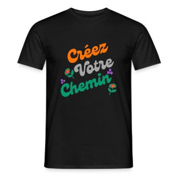 Le chemin de la créativité - T-shirt homme - noir - Devant - AI Model Male 178 light (178cm)