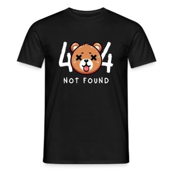 Ours mignon non trouvé - T-shirt homme - noir - Devant - AI Model Male 178 light (178cm)