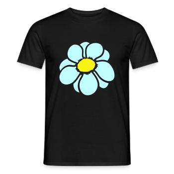Petite Fleur Marguerite Blanche Décorative Belle Nature - T-shirt homme - noir - Devant - AI Model Male 178 light (178cm)