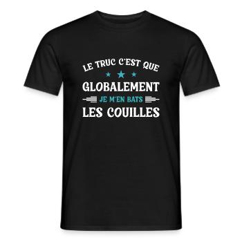 The thing is that I don't give a damn - Men's T-Shirt - black - Front - AI Model Male 178 light (178cm)