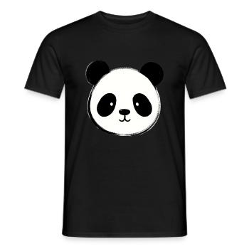 Süßer Panda - Männer T-Shirt - Schwarz - Vorne - AI Model Male 178 light (178cm)