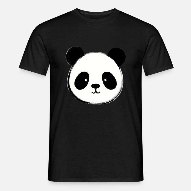Süßer Panda - Männer T-Shirt - Schwarz