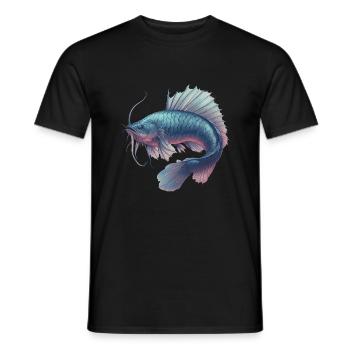 Poisson Fantasy - T-shirt homme - noir - Devant - AI Model Male 178 light (178cm)
