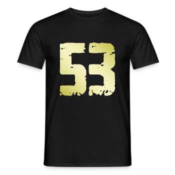 53 Number Vintage - Men's T-Shirt - black - Front - AI Model Male 178 light (178cm)