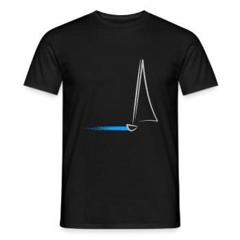 voilier bateau capitaine de mer - T-shirt homme - noir - Devant - AI Model Male 178 light (178cm)