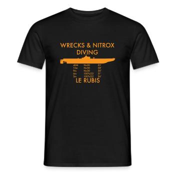 rubis_nx_orange - Männer T-Shirt - Schwarz - Vorne - AI Model Male 178 light (178cm)
