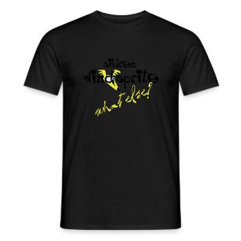 silken- what else? - Männer T-Shirt - Schwarz - Vorne - AI Model Male 178 light (178cm)