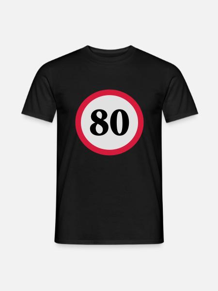 geschwindigkeitstafel_80 - Männer T-Shirt - Schwarz