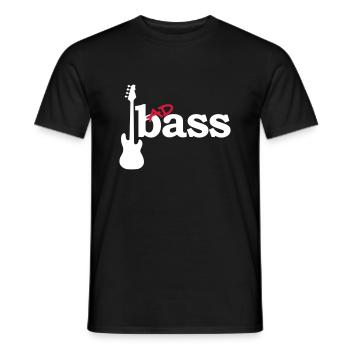 Bass badass - Men's T-Shirt - black - Front - AI Model Male 178 light (178cm)