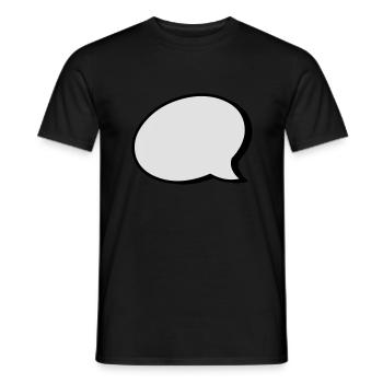 Sprechblase - Männer T-Shirt - Schwarz - Vorne - AI Model Male 178 light (178cm)
