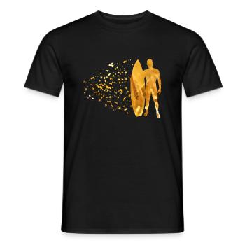 Aquarelle surfer - T-shirt homme - noir - Devant - AI Model Male 178 light (178cm)