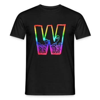 regenbogen w - Männer T-Shirt - Schwarz - Vorne - AI Model Male 178 light (178cm)