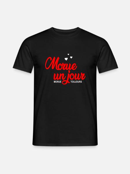morue un jour morue toujours - T-shirt homme - noir