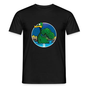 GIGGJOTT Animette Anabrockel - Männer T-Shirt - Schwarz - Vorne - AI Model Male 178 light (178cm)