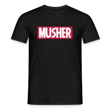 Just a Musher - Männer T-Shirt - Schwarz - Vorne - AI Model Male 178 light (178cm)