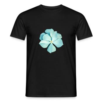 blaue Blume - Männer T-Shirt - Schwarz - Vorne - AI Model Male 178 light (178cm)