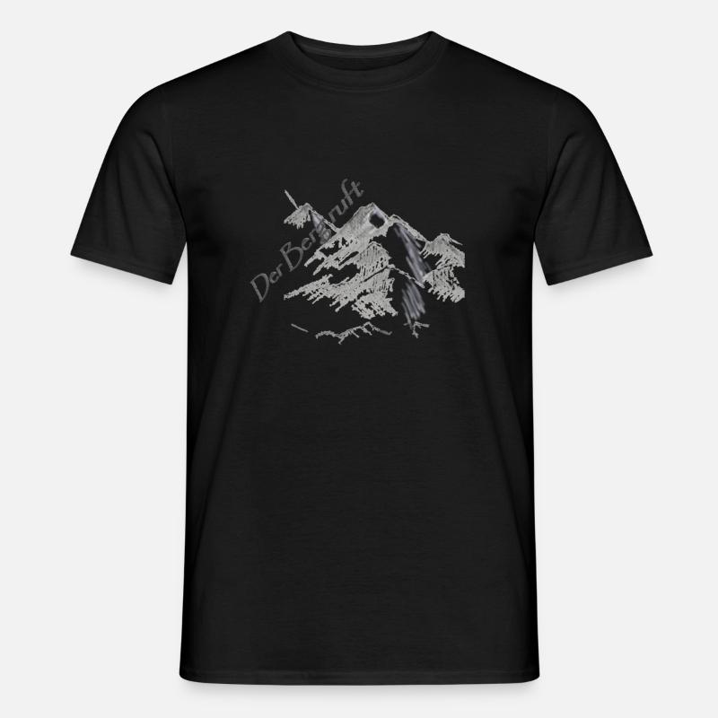 Der Berg ruft - Männer T-Shirt - Schwarz