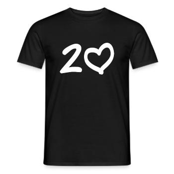 Cadeau de 20 ans - T-shirt homme - noir - Devant - AI Model Male 178 light (178cm)