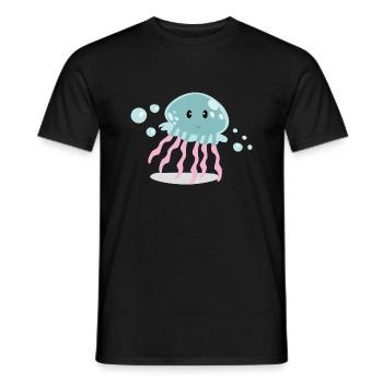 Jellyfish - Men's T-Shirt - black - Front - AI Model Male 178 light (178cm)