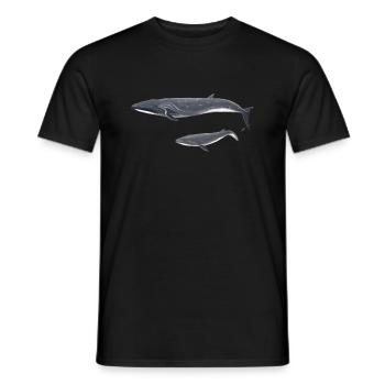 Whale whale Balaenoptera borealis - Men's T-Shirt - black - Front - AI Model Male 178 light (178cm)