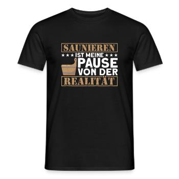 Saunagänger Sauna Aufguss Sauna Geschenk - Männer T-Shirt - Schwarz - Vorne - AI Model Male 178 light (178cm)