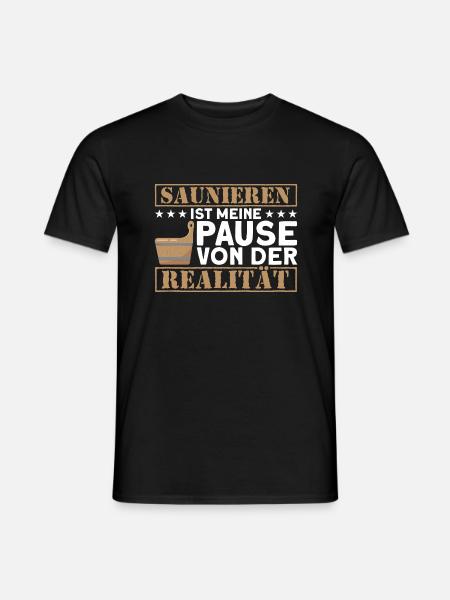 Saunagänger Sauna Aufguss Sauna Geschenk - Männer T-Shirt - Schwarz