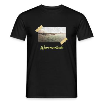 Warnemünde Vintage Photo - Männer T-Shirt - Schwarz - Vorne - AI Model Male 178 light (178cm)