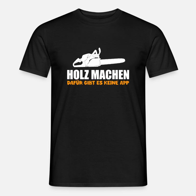 Baumfäller Geschenk - Männer T-Shirt - Schwarz