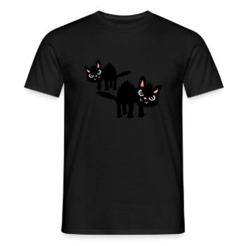 Team lustige Katzen - Männer T-Shirt - Schwarz - Vorne - AI Model Male 178 light (178cm)