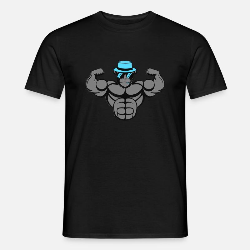 Strong Gorilla - Männer T-Shirt - Schwarz
