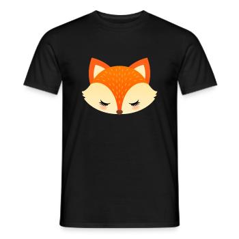 Fuchs Schlaufuchs Schule Kindergarten Einschulung - Männer T-Shirt - Schwarz - Vorne - AI Model Male 178 light (178cm)