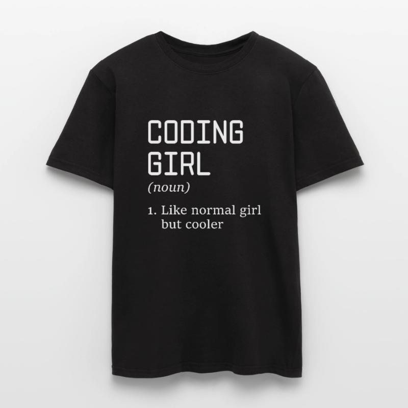 Coding Girl Definition Noun Software Developer Pro Männer T-Shirt