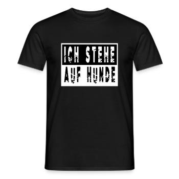 cucciolo compleanno bloodhound cane amico dicendo divertimento - T-shirt uomo - nero - Fronte - AI Model Male 178 light (178cm)