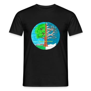 Der Sommer ist der neue Winter - Männer T-Shirt - Schwarz - Vorne - AI Model Male 178 light (178cm)