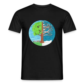 Summer and Winter - T-shirt homme - noir - Devant - AI Model Male 178 light (178cm)