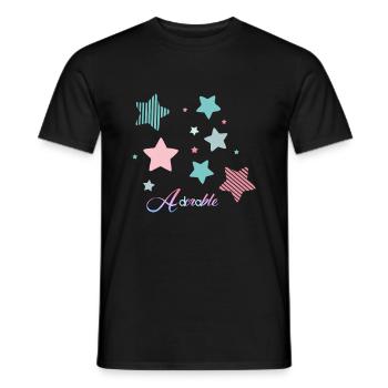 Adorable. - T-shirt homme - noir - Devant - AI Model Male 178 light (178cm)