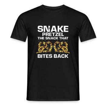 King python design for snake lovers - Men's T-Shirt - black - Front - AI Model Male 178 light (178cm)