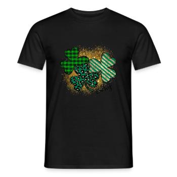 Happy St. Patrick's Day Saint Patrick Ireland Irish - Men's T-Shirt - black - Front - AI Model Male 178 light (178cm)